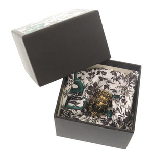美品 グッチ ライオンヘッド メタル ストーン #16(15号) ゴールド リング 指輪 1505【中古】GUCCI