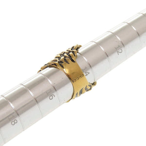 美品 グッチ ライオンヘッド メタル ストーン #16(15号) ゴールド リング 指輪 1505【中古】GUCCI