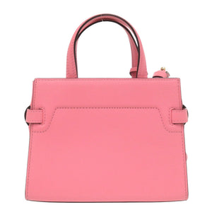 未使用 デルボー タンペート クラッシュ レザー ピンク 2way ハンドバッグ ショルダーバッグ 1517【中古】DELVAUX