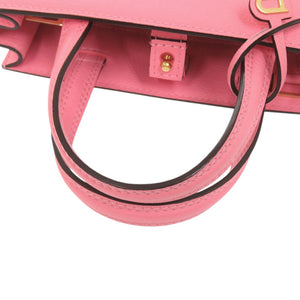 未使用 デルボー タンペート クラッシュ レザー ピンク 2way ハンドバッグ ショルダーバッグ 1517【中古】DELVAUX