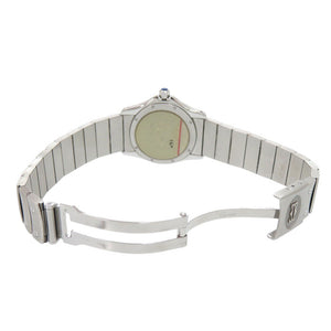 カルティエ サントス ロンド W20027K1 SS ホワイト 白文字盤 シルバー クオーツ 腕時計 1529【中古】CARTIER