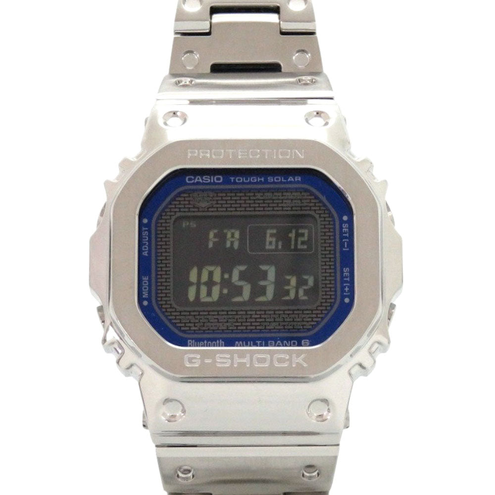 未使用 カシオ G-SHOCK フルメタル GMW-B5000D-2JF ブラック 黒文字盤 ブルー SS メタル タフソーラー 腕時計 1530【中古】CASIO