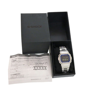 未使用 カシオ G-SHOCK フルメタル GMW-B5000D-2JF ブラック 黒文字盤 ブルー SS メタル タフソーラー 腕時計 1530【中古】CASIO