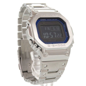 未使用 カシオ G-SHOCK フルメタル GMW-B5000D-2JF ブラック 黒文字盤 ブルー SS メタル タフソーラー 腕時計 1530【中古】CASIO