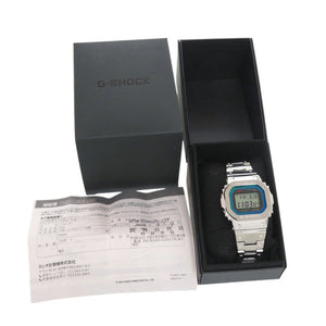 未使用 カシオ G-SHOCK フルメタル GMW-B5000PC-1JF SS メタル ブラック ブルー タフソーラー 腕時計 1531【中古】CASIO