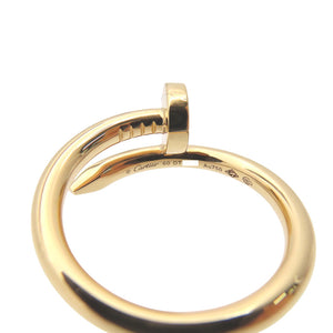 新品同様 カルティエ ジュストアンクル 750PG リング 指輪 K18 ピンクゴールド #60 ジュエリー 1536【中古】CARTIER