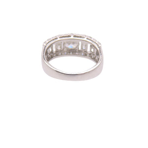 ダイヤ1.304ct K18WG リング 03.324/0.98ct 指輪 8号 ダイヤモンド ジュエリー 1547【中古】