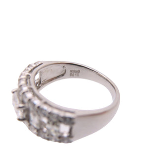 ダイヤ1.304ct K18WG リング 03.324/0.98ct 指輪 8号 ダイヤモンド ジュエリー 1547【中古】