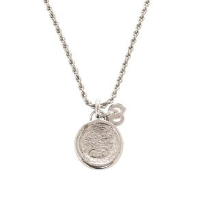 美品 クリスチャンディオール ロゴ 丸型 メタル シルバー ネックレス 1621【中古】Christian Dior