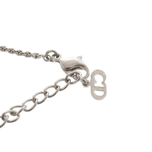 美品 クリスチャンディオール ロゴ 丸型 メタル シルバー ネックレス 1621【中古】Christian Dior