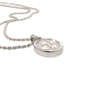 美品 クリスチャンディオール ロゴ 丸型 メタル シルバー ネックレス 1621【中古】Christian Dior