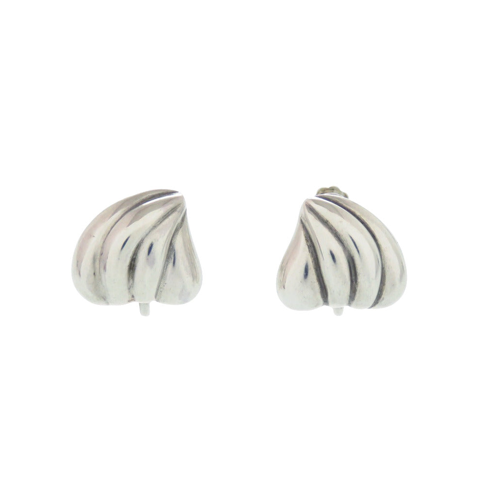 美品 ジョージジェンセン ネジ式 シェルモチーフ イヤリング シルバー925 シルバー 1622【中古】Georg Jensen