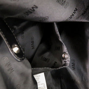 美品 エムエムシックス メゾン マルジェラ レザー ブラック ハンドバッグ 黒 1625-1【中古】MM6 Maison Margiela