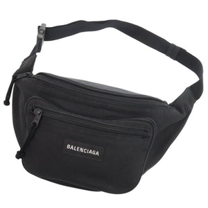 美品 バレンシアガ エクスプローラー 482389 ブラック ボディバッグ ウエストバッグ 黒 1630【中古】BALENCIAGA メンズ