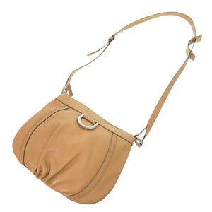 美品 グッチ アビー 265691 レザー キャメル ショルダーバッグ ブラウン 1643【中古】GUCCI