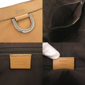 美品 グッチ アビー 265691 レザー キャメル ショルダーバッグ ブラウン 1643【中古】GUCCI