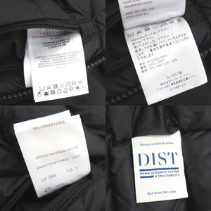 美品 モンクレール CHARNIER シャル二エ ダウン フェザー サイズ3 ブラック ダウンジャケット 黒 1651【中古】MONCLER メンズ