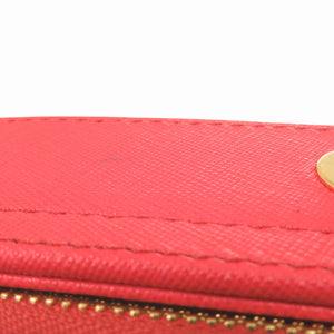 美品 エム シー エム ロゴ 2WAY レザー レッド ハンドバッグ 赤 1653【中古】MCM