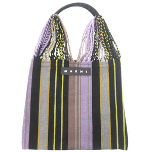マルニ ハンモックバッグ ロゴ ブラック トートバッグ 黒 1654【中古】MARNI
