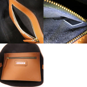 美品 マルニ スモールホーボー SHMP0111U0 レザー ブラウン ショルダーバッグ 茶 1659 【中古】 MARNI