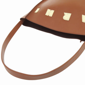 美品 マルニ スモールホーボー SHMP0111U0 レザー ブラウン ショルダーバッグ 茶 1659 【中古】 MARNI