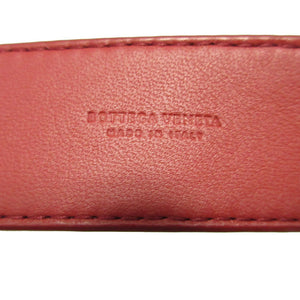 美品 ボッテガヴェネタ イントレチャート レザー レッド 赤 ショルダーストラップ 1670-2【中古】BOTTEGA VENETA