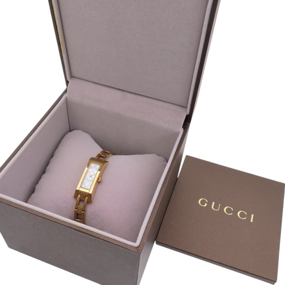 美品 グッチ 110 クオーツ 腕時計 SS シェル文字盤 0548【中古】GUCCI レディース