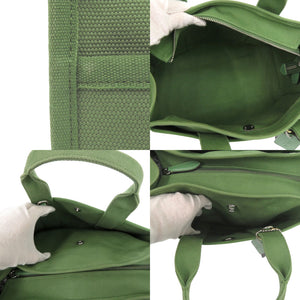 美品 コーチ カーゴ トート 26キャンバス CP158 LHRT2 シルバー金具 キャンバス グリーン ショルダーバッグ 0262【中古】COACH