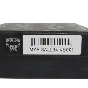 新品同様 エム シー エム スタッズリボン コンパクトラウンドウォレット MYA3ALL34VB001 ゴールド金具 レザー ブルー 青 コインケース 財布 1046【中古】MCM