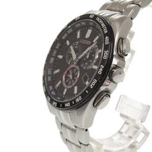 美品 シチズン シチズン コレクション CB5847-90E SS ブラック ソーラー電波 エコドライブ 腕時計 黒 0048【中古】CITIZEN