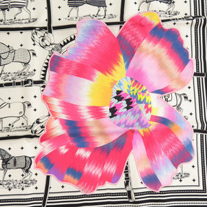 新品同様 エルメス カレ55 馬着 京都マーブル シルク マルチカラー スカーフ 0087【中古】HERMES