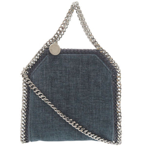 新品同様 ステラマッカートニー ファラベラ タイニー ポリエステル コットン ブルー 2WAY ショルダーバッグ 1254【中古】Stella McCartney