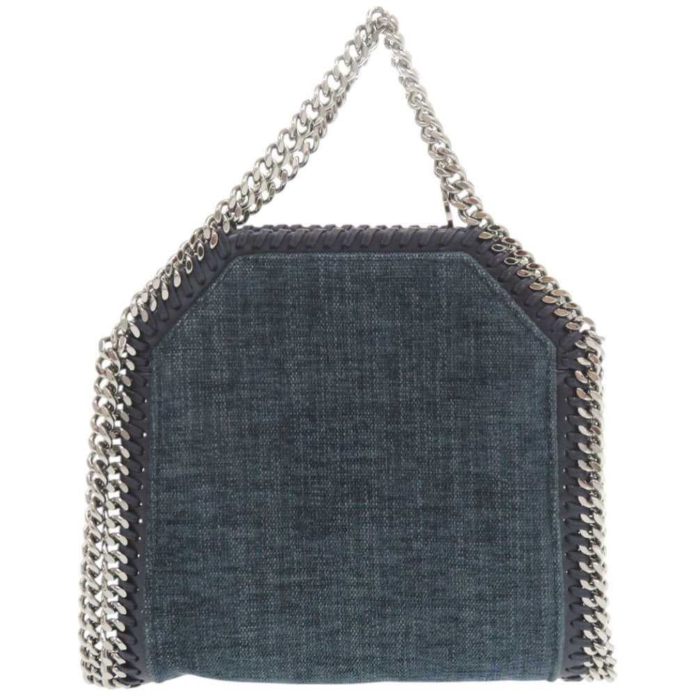 新品同様 ステラマッカートニー ファラベラ タイニー ポリエステル コットン ブルー 2WAY ショルダーバッグ 1254【中古】Stella McCartney