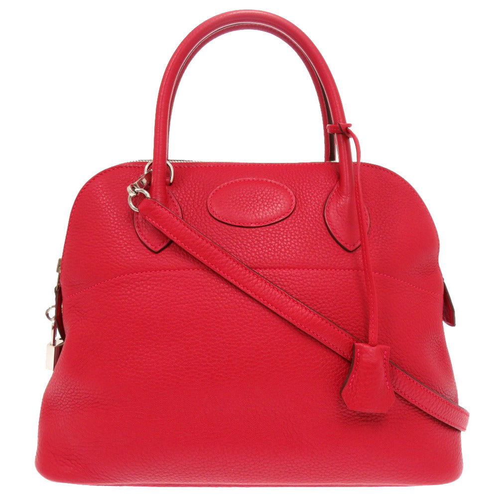 美品 エルメス ボリード31 トリヨンクレマンス ルージュヴィフ シルバー金具 □Q刻印 ハンドバッグ 赤 1671 【中古】 HERMES