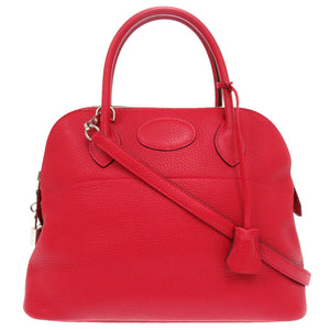 美品 エルメス ボリード31 トリヨンクレマンス ルージュヴィフ シルバー金具 □Q刻印 ハンドバッグ 赤 1671 【中古】 HERMES