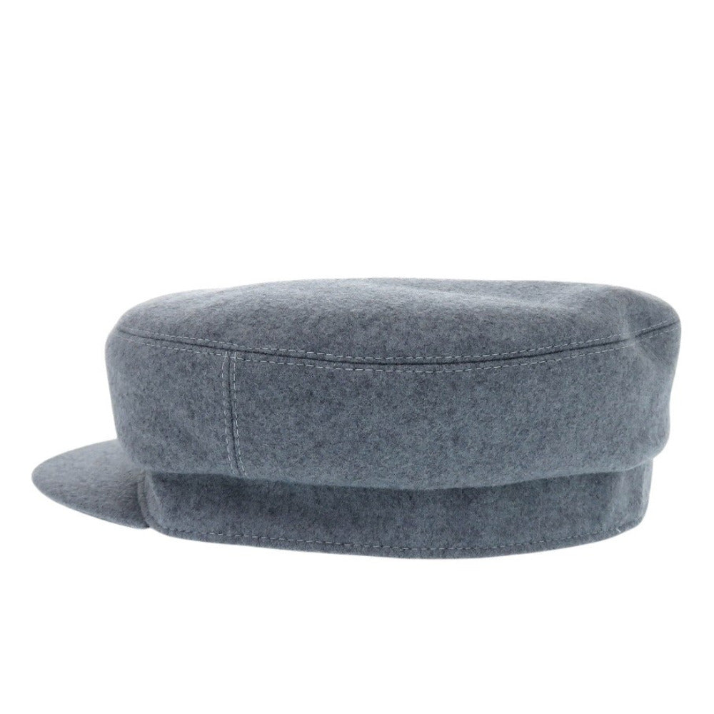 新品同様 エルメス ドゥーヴィル セリエボタン キャスケットカシミヤ ブルー 帽子 青 1359【中古】HERMES