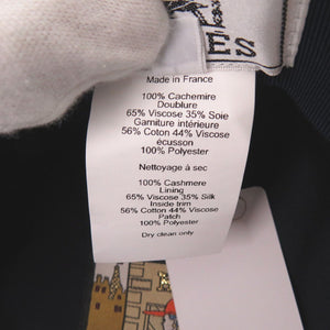 新品同様 エルメス ドゥーヴィル セリエボタン キャスケットカシミヤ ブルー 帽子 青 1359【中古】HERMES