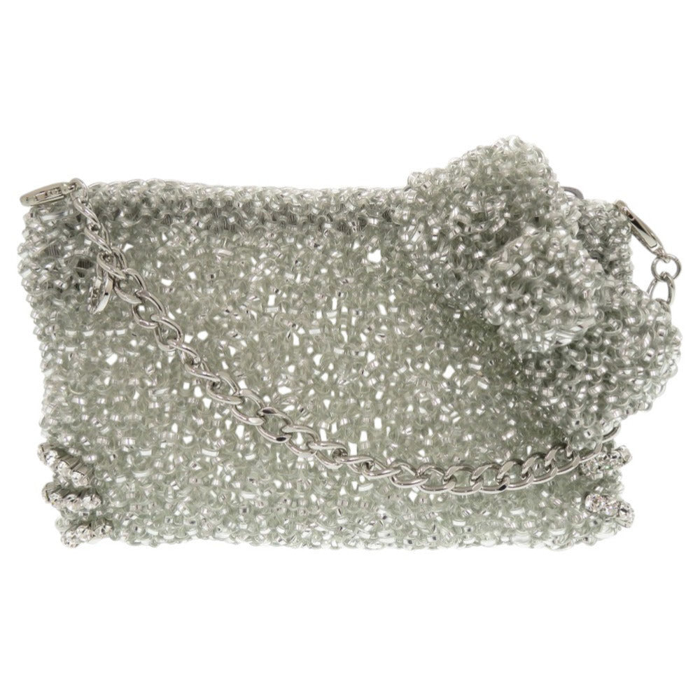 美品 アンテプリマ ハローキティ PVC シルバー ワイヤーバッグ ハンドバッグ ポーチ 0024【中古】ANTEPRIMA