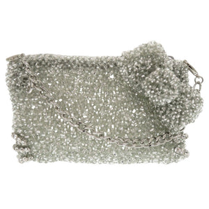 美品 アンテプリマ ハローキティ PVC シルバー ワイヤーバッグ ハンドバッグ ポーチ 0024【中古】ANTEPRIMA