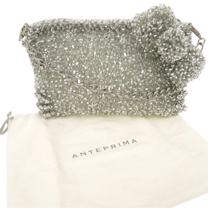 美品 アンテプリマ ハローキティ PVC シルバー ワイヤーバッグ ハンドバッグ ポーチ 0024【中古】ANTEPRIMA