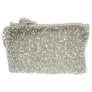 美品 アンテプリマ ハローキティ PVC シルバー ワイヤーバッグ ハンドバッグ ポーチ 0024【中古】ANTEPRIMA