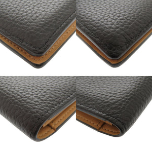 美品 ルイ ヴィトン ヴェルティカル ウォレット カプシーヌ M81330 ICチップ トリヨンレザー ノワール 二つ折り財布 LV 0914【中古】LOUIS VUITTON