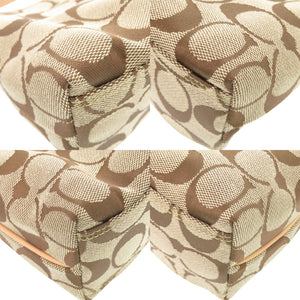 新品同様 コーチ シグネチャー 8K01 キャンバス/レザー ベージュ ショルダーバッグ 0664【中古】COACH