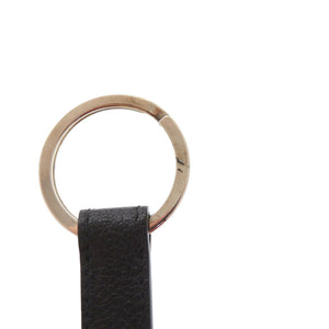 美品 ブルガリ ブルガリブルガリ マン レザー メタル ブラック キーリング 0350【中古】BVLGARI メンズ