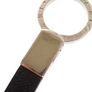 美品 ブルガリ ブルガリブルガリ マン レザー メタル ブラック キーリング 0350【中古】BVLGARI メンズ