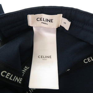 美品 セリーヌ ベースボールキャップ 2AUA1969P コットン ネイビー 帽子 キャップ 0364【中古】CELINE