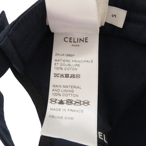美品 セリーヌ ベースボールキャップ 2AUA1969P コットン ネイビー 帽子 キャップ 0364【中古】CELINE