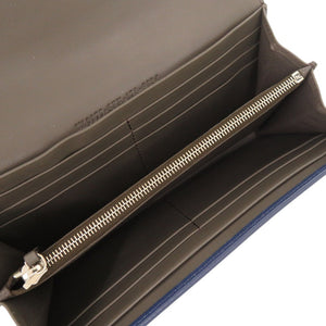 新品同様 フェンディ ピーカブー 8M0377 レザー ネイビー 長財布 二つ折り長財布 0953【中古】FENDI