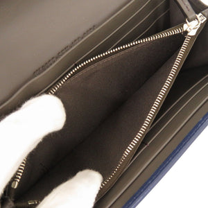 新品同様 フェンディ ピーカブー 8M0377 レザー ネイビー 長財布 二つ折り長財布 0953【中古】FENDI