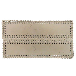 サルヴァトーレフェラガモ ガンチーニ DO-21 8840 メタル シルバー ハンドバッグ 1234【中古】Salvatore Ferragamo